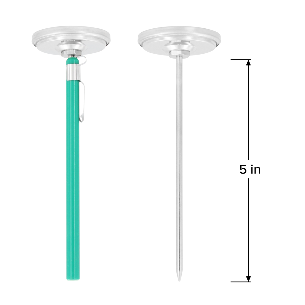 Dual-Scale Dial-Type Liquid Thermometer w/8 Probe. Coburn