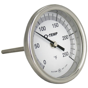Thermometer - 3" Back Connect