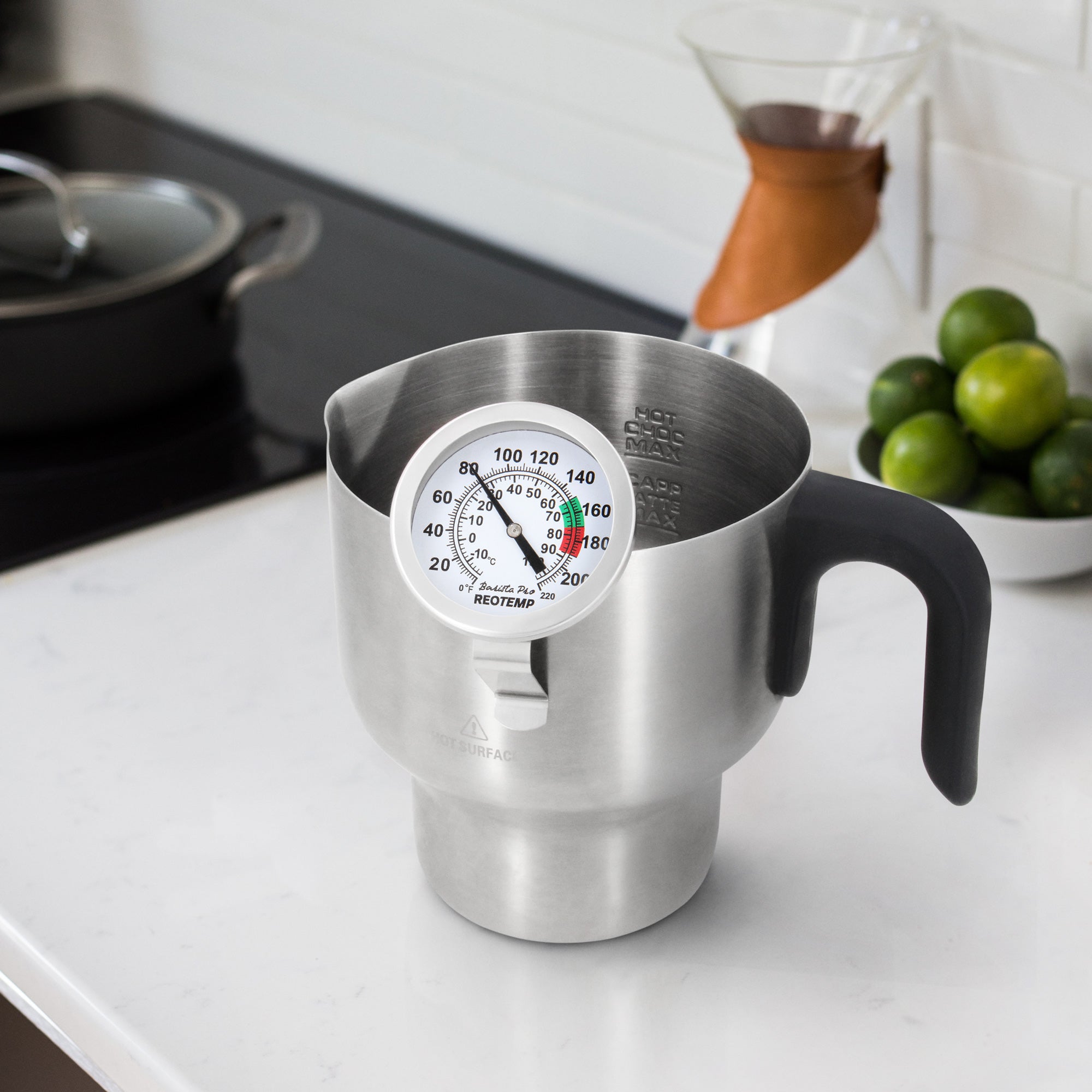 Customize Branding Pocket Milk Pot Temperature Gauge Bimetallic  Teapot/Coffee Thermometer with Clips and Cover - China Coffee Thermometer,  Bimetal Thermometer